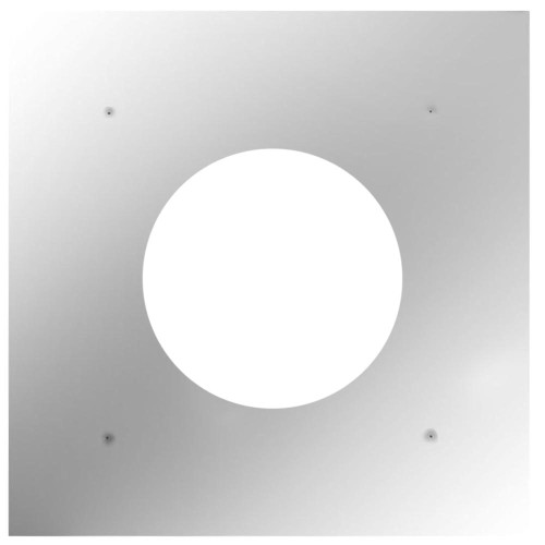 Экран защитный 500*500мм зерк.нерж. с отверстием 200мм (Феррум)