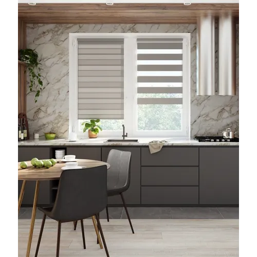 Рулонные жалюзи День-Ночь easy fix 60*160 светло-серый