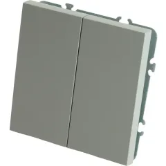 Переключатель 2-кл ЭМИЛИ перекрестный платиново-серый RSW10-5111-10