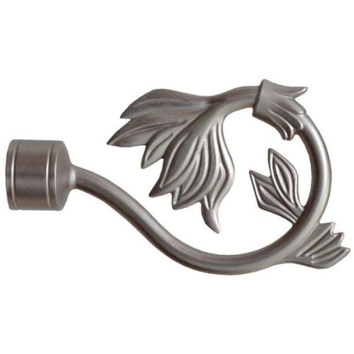 Карниз Ле-Гранд кованный Наконечник Лоза d25 серебро мат. (1 шт)