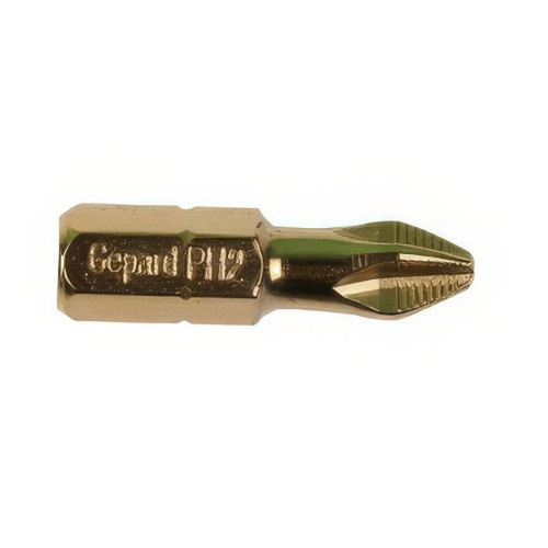 Бита PH2х25мм GEPARD с титановым напылением (GP3800-25)