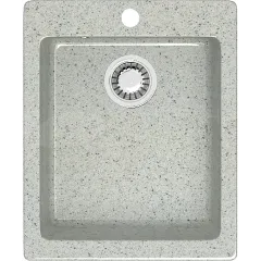 Мойка комп. глянц. MARRBAXX прямоугольная без крыла Z8/Q10 500х425х195мм, светло-серая, сифон