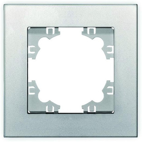 Рамка 1-пост Universal Афина серебро A0053-S