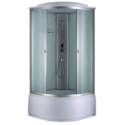 Душевая кабина ДАНА 100х100х215см выс. поддон, белое заднее стекло, 718 W (3кор.)