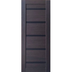 /Дверное полотно VDM-01 ДО 80 Венге, покрытие ПВХ (VD) (лакобель черное)