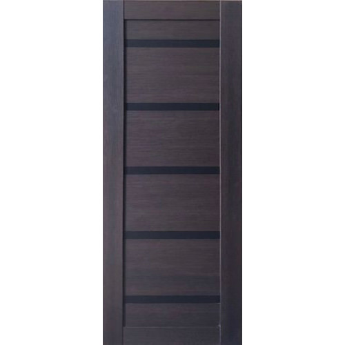 /Дверное полотно VDM-01 ДО 80 Венге, покрытие ПВХ (VD) (лакобель черное)