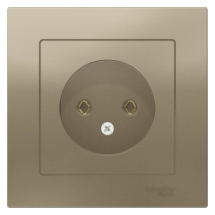 Розетка 2P AtlasDesign в сборе шампань SchE ATN000540