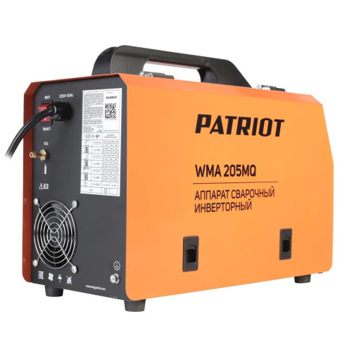 Аппарат сварочный  п/а PATRIOT WMA 205MQ (MIG/MAG/MMA) (*20)