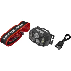 Фонарь налобный FOCUSray 1318 аккумуляторный 800мАН ,сенсор ,3 диода 3W +8 светодиодов