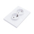 Розетка 2-ая 2P+E Universal Афина 16А в сборе бел.A0128