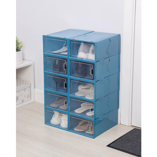 Короб для хранения обуви 33*23*13,5см синий(9379893)