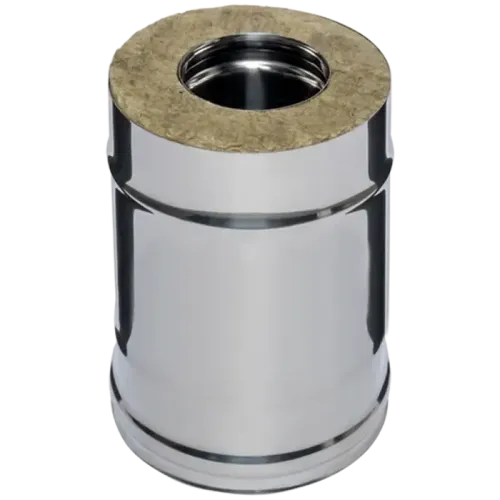 Дымоход сэндвич труба 0,8мм Ф150*210 L=0,25м нержавеющая сталь (Феррум)