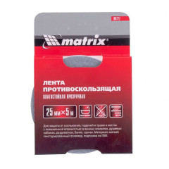 Лента противоскользящая MATRIX 25ммх5м влагостойкая прозрачная (88727)
