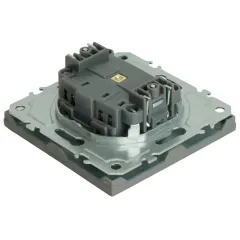 Розетка 2P ЭМИЛИ шторки платиново-серый RST16-5109-10