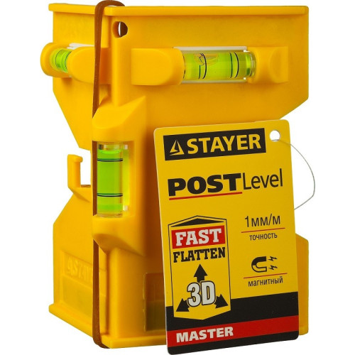 Уровень STAYER Post Level угловой, магнитный (3456_z02)
