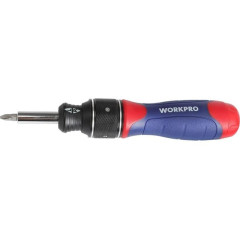 Отвертка WORKPRO 2X DRIVE с трещоткой, 29 предметов (WP221052)