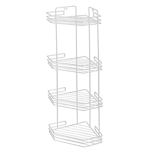 Полка для ванной комнаты IRSA угловая 4-х ярусная, 20,5х20,5х71 см, цвет белый АЛТ74