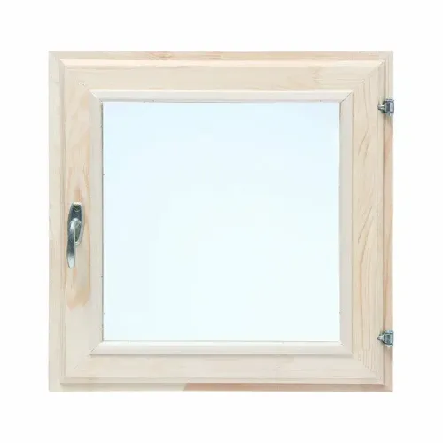 Окно DoorWood 50*50см стеклопакет (липа/прозр)