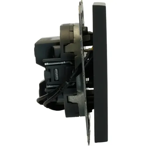 Выключатель 1-кл ЭМИЛИ с подсветкой черный RSW10-5101-05