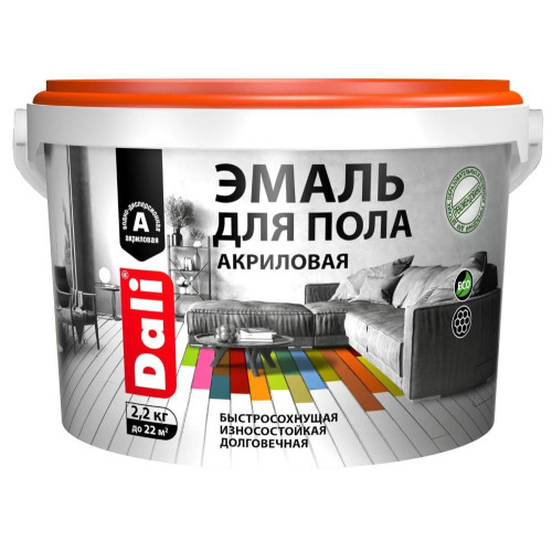 Эмаль для пола DALI акриловая Дуб 2,2 кг