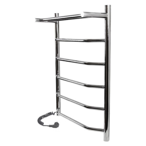 Полотенцесушитель электр. нерж. AQUATER Прага с полкой 600/800 6п (Вариант 1) MEG 300 Вт