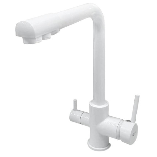 Смеситель для кухни FRUD R43053-8 белый, с каналом для фильтрованной воды