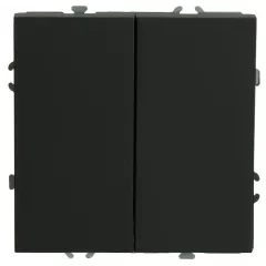Переключатель 2-кл ЭМИЛИ перекрестный черный RSW10-5111-05