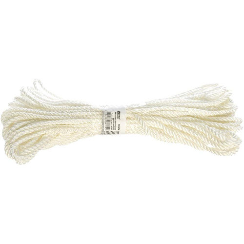 Веревка FIT крученая капроновая 4 мм.х20 м.р/н=180 кгс (68374)