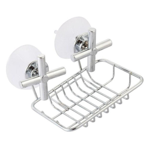 Мыльница РЫЖИЙ КОТ подвесная CROSS/CH/02, прямоугол, на присосках, хром.металл 8139 (769454)