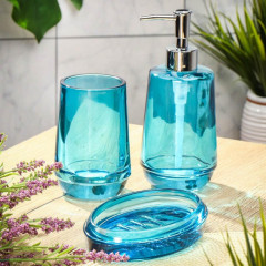 Держатель для зубных щеток (стакан) голубой, GL0170A-TB (435044)