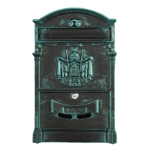 Ящик почтовый №4010В зеленая патина  (4) (10284)
