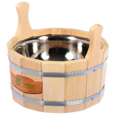 Ушат Шайка 6,5л С нержавеющей вставкой липа 