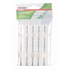 Зажим PALISAD для крепления плёнки к каркасу парника 12мм, 20шт белый (64427)