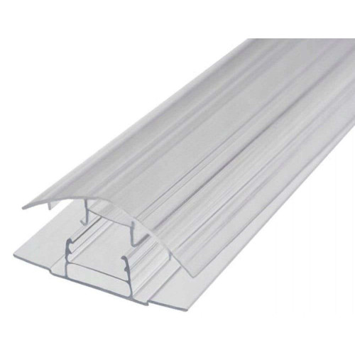 Поликарбонат сот. H-профиль 6-10мм, 6м  прозрачный (разборный)