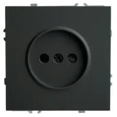 Розетка 2P ЭМИЛИ шторки черный RST16-5109-05