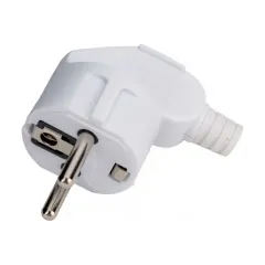 Вилка STEKKER 2P+Е угловая 16А белая PPG16-41-202 32850