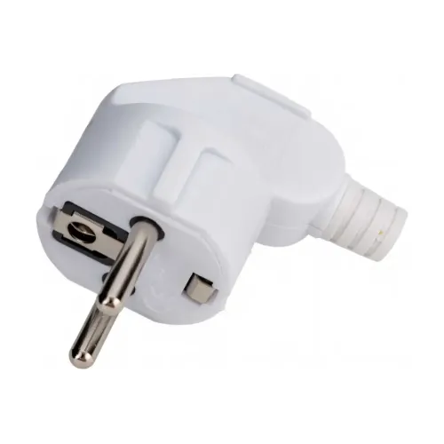 Вилка STEKKER 2P+Е угловая 16А белая PPG16-41-202 32850