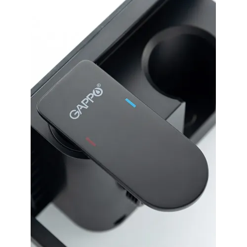 Душ гигиенический GAPPO G7295-16 со смесителем, бумагадержателем и полочкой, чёрный