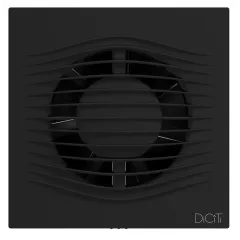 Вентилятор осевой D100 SLIM 4C Matt black с обратным клапаном