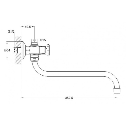 Смеситель для ванны SOLONE JIK7-A102-A