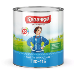 Эмаль ПФ-115 КАЗАЧКА коричневая 2,8 кг