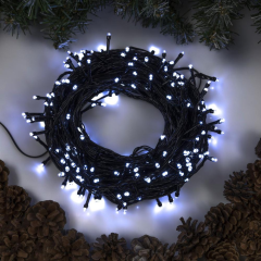 Гирлянда Нить 5м темная нить 50LED свечение белое, 8 режимов (3556764)