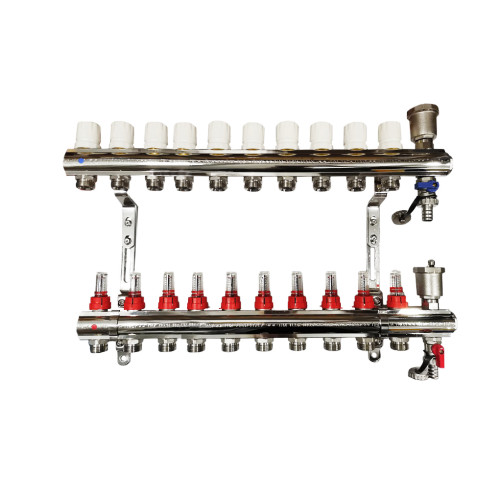 Коллекторная группа TIM латунная с расходомерами ф 1