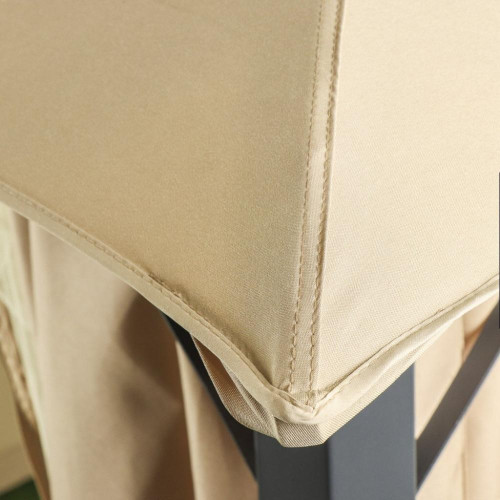 Шатер Green Days 3,21х2,56х3м с москитной сеткой 4-х угольный, двойная крыша, песочный KT-G034-orig (486649)