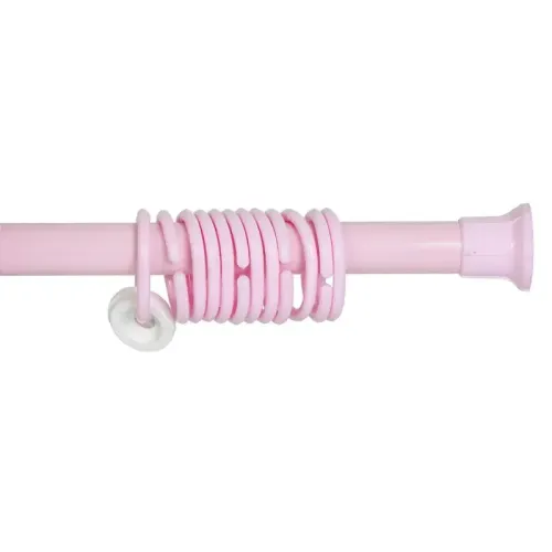 Карниз для ванной SMS розовый, 1,1-2,0м, пластик 00285 (45657)