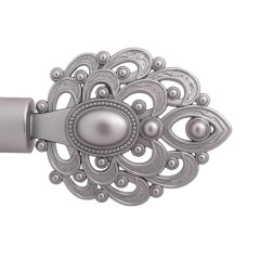 Карниз Ле-Гранд кованный твист 3,0м (1ряд) D25 серебро мат., Фламенко