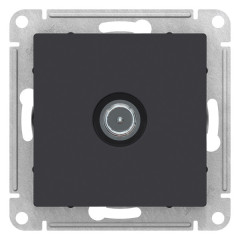 Розетка TV ATLASDESIGN  оконечная карбон  ATN001091