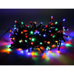 Гирлянда Нить 20м темная нить 200LED свечение мульти, 8 режимов (3556811)