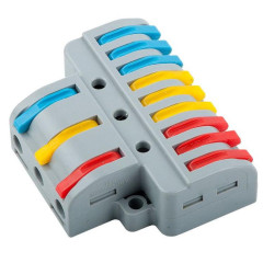 Клемма без пасты с рычажком проходная 3х9  0,08...2,5мм.кв.GENERAL 800498