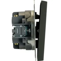 Переключатель 2-кл ЭМИЛИ перекрестный черный RSW10-5111-05